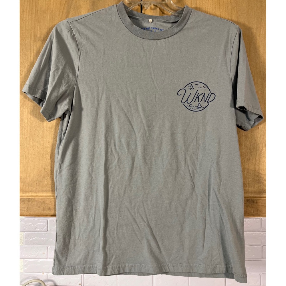 Chubbies Graphic T-Shirt Mens Medium‎ Grey WKND Beach Sailboat Short Sleeve Tee